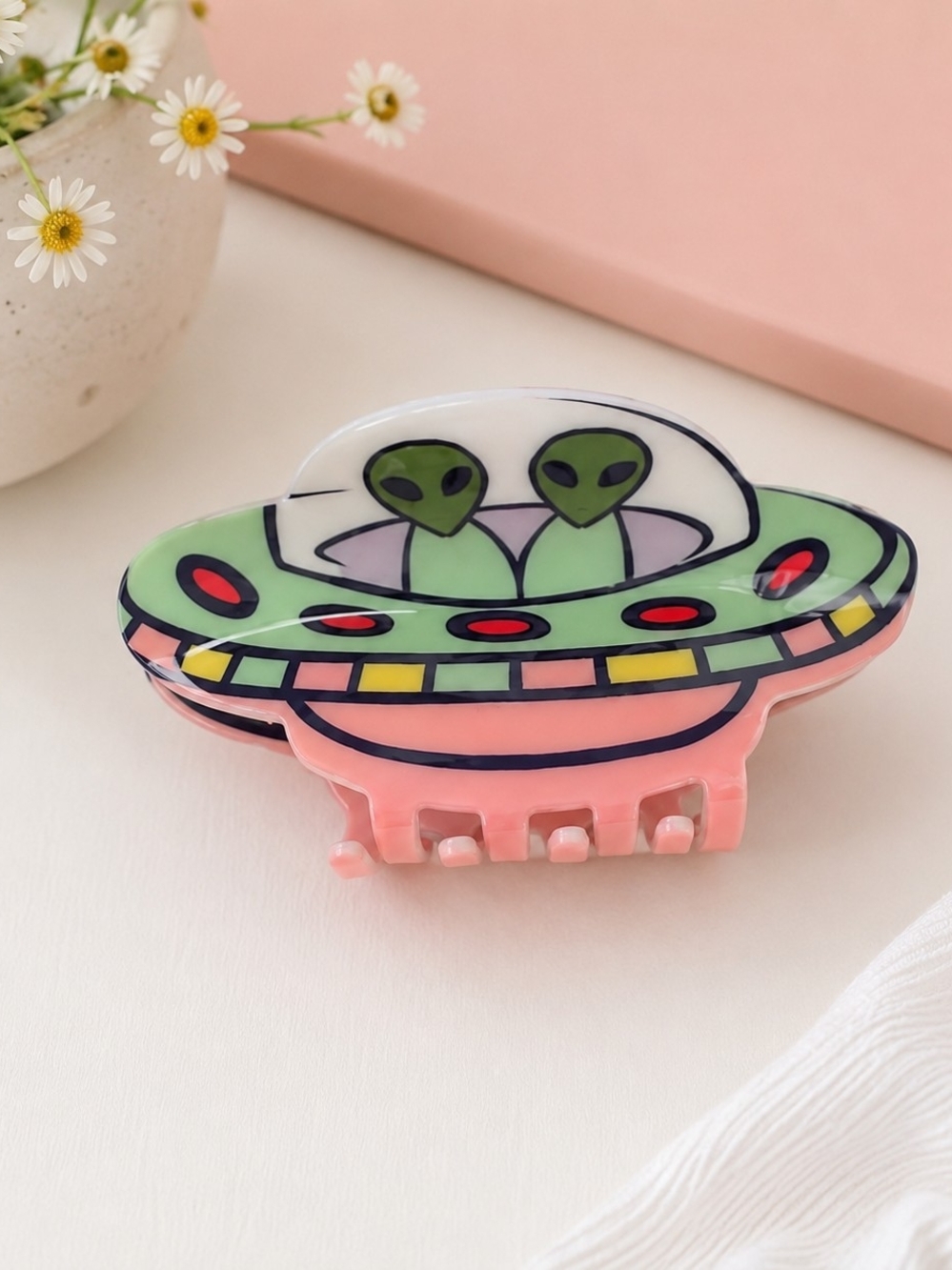Alien UFO Hair Claw Clip New